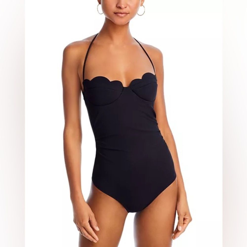 Chiara Boni La Petite Robe Classic Maddy One Piece Swimsuit Us 4 Black Swimwear